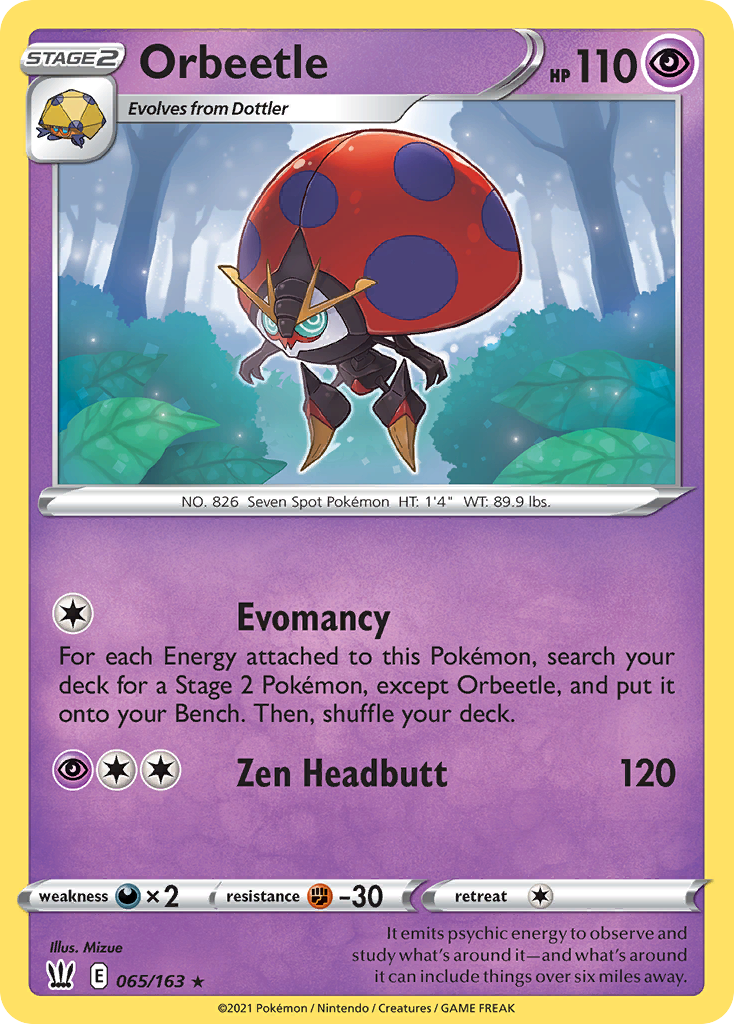 Battle Styles Holo Orbeetle #65/163